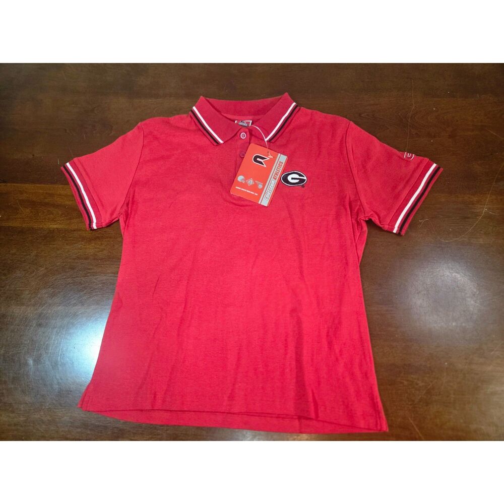 NWT Georgia Bulldogs Womens XL Polo Red Short Sleeve NCAA